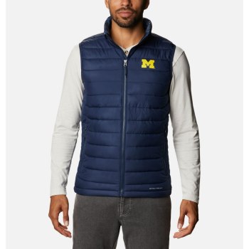 Pánské Vesty Columbia Collegiate Powder Lite - Michigan Tmavě Blankyt NZLRPX652